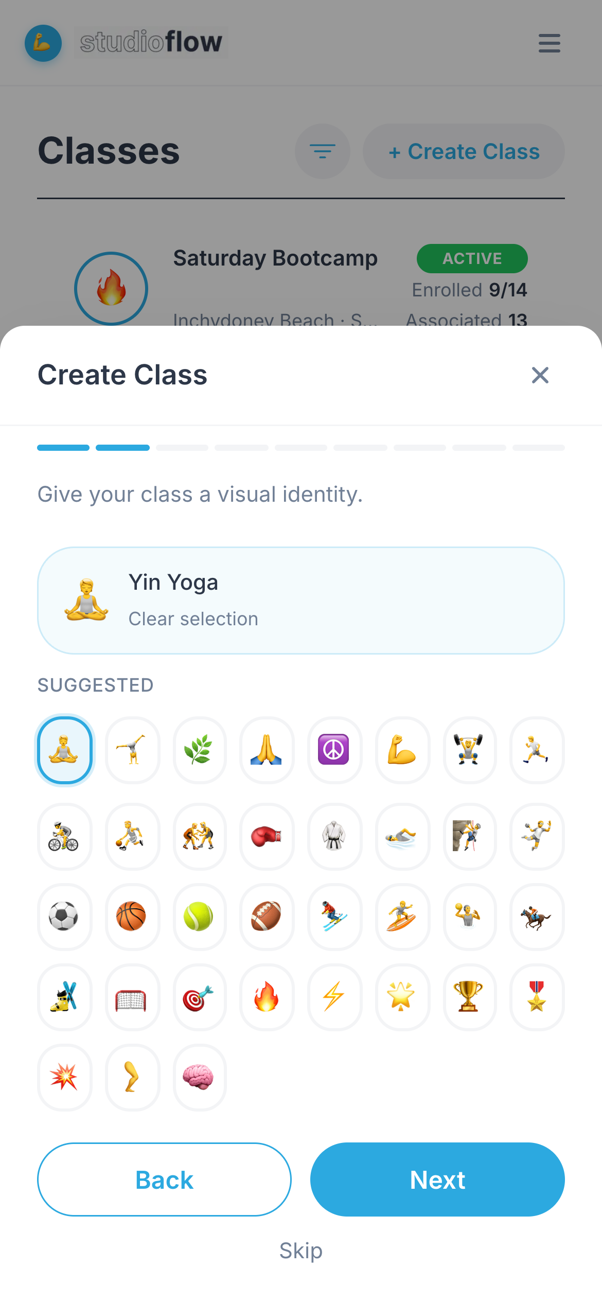 Picking an emoji for the class
